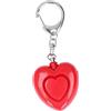 Leapiture Portachiavi di Allarme Personale da 130 Db Allarme di Autodifesa con Luce a LED a Forma di Cuore per Donne Bambini e Anziani (Rosso)