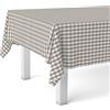 ECOMMERC3 Tovaglia cerata antimacchia rettangolare 100x140 cm Vichy Taupe | Per il tavolo di due in cucina, PVC su supporto in polipropilene, fabbricata in Spagna, acqua e sapone neutro