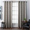 Exclusive Home Finesse Faux Linen Grommet Top Window Tenda Pannelli 137,2 x 274,3 cm Grigio Cenere, Set di 2/Paio, Poliestere, Natural, 54 x 96
