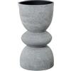DRW Vaso con forme arrotondate in ceramica grigio scuro sabbia 50x28x28 cm