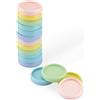 Vaessen Creative Dischi di Rilegatura in Plastica Arcobaleno Colori Pastello - 24 mm - 24 pz per la Rilegatrice Bind Easy - Rilegatura di Quaderni, Documenti, Planner e Diari - Riutilizzabili