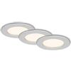 Briloner Leuchten - Luci LED da incasso, set da 3, lampade da soffitto da 6 watt ciascuna, 450 lumen, 3.000 Kelvin, IP44, bianco, 115x30mm (DxH)
