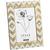 DRW Portafoto per foto da 15 x 20 in resina con base in legno bianco osso e beige 20 x 15 x 1,5 cm