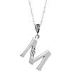 FashionJunkie4Life Collana con ciondolo a forma di lettera M celtica, in argento Sterling 925, con nodo celtico, Argento sterling