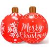 LQTSLFM Palla Gonfiabile Natalizia in PVC 60 cm - Decorazione per Feste, Albero e Esterni (Rosso A)