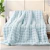 Miyacare Coperta Plaid Super Morbida Pile Peluche di Coniglio Caldo e Spesso, Caldo accogliente divano tiro, Versatile Coperta Matrimoniale per Camera da Letto Viaggi (Azzurro cielo, W100 x L160CM)