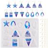 PH PandaHall PandaHall - Stampi in silicone per ciondoli a forma di triangolo a forma di rombo, con ganci per orecchini, anelli aperti per gioielli artigianali
