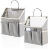 AKINSTER Organizer da appendere, 2 pezzi, organizer da appendere, impermeabile, pieghevole, organizer da parete con 3 scomparti, per camera da letto, ufficio, bagno, cucina, campeggio