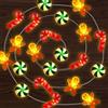 KIKVTER Luci Albero di Natale, 3M 30LED Omino di pan di zenzero Luci Natale, Lucis di Natale, Lucis Natales Interno, Catena Luminosa Natales, luci Natalizie per Albero di natale, Giardino, Addobbi Natalizi