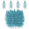 MWOOT 16 Pezzi Foglie di Natale Artificiale Glitterate, Finti Foglie Tropicali Natalizio, Rami di Piante Blu per Fai Da Te Ghirlanda Albero di Natale Bouquet di Nozze Casa Giardino Decorazione