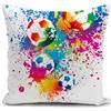 KUNQIAN Cuscino decorativo calcio per ragazzi e ragazze calcio regalo cuscino per la decorazione del gioco soggiorno divano camera da letto 40x40cm