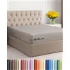 CGK Unlimited Lenzuolo con Angoli 135x190 - Microfibra Tasca 40cm (16) - Grigio chiaro | Spazzolata, Morbida, Antipiega, Anti-Restringimento, Anti-Sbiadimento, Traspirante, Materassi Alti, Elastico, OEKO-TEX