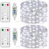 Forepin 15M Luci Stringa LED, USB Catena Luminosa con Spina USB con Telecomando 8 Programma, 150LED Luci a Stringa a LED Impermeabili Led Stringa Luci per Decorazioni Interne ed Esterne
