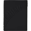 wyewye Lenzuolo con angoli 160 x 200 x 25 cm, tessuto in microfibra, non si restringe e non sbiadisce, nero