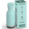 ASOBU Bestie - Borraccia per bambini con cannuccia, bottiglia isolata in acciaio inox da 420 ml, a prova di perdite, senza BPA