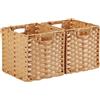 MANGATA Cubi portaoggetti da 25 cm, disponibili in più colori, cesti portaoggetti da 25x25x25 cm, cesto intrecciato in polipropilene(Popcorn, 2 pezzi)