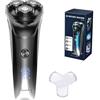 Amurhey Rasoio Elettrico Uomo [2024 Nuovo] Rasoio elettrico Wet & Dry per uomo con Regolabarba, Testina Flessibile a 360º, 120 minuti di utilizzo, Rasoio Ricaricabile tramite USB-C, Nero Sfumato