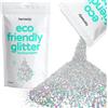 Hemway Eco Friendly Biodegradabile Glitter 100 g / 3,5 oz Cosmetic Bio Safe Scintilla vegana per il viso, ombretto, Craft - 1/40 0,025 0,6mm - Argento olografico
