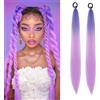 S-noilite Extension per capelli con coda di cavallo S-noilite Ombre con elastico per capelli da donna, finto parrucchino per feste quotidiane, treccia fai da te, 66 cm, 2 pezzi Ponytail,Blu viola-viola chiaro