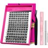 VEYESBEAUTY Ciglia Finte Kit Ciglia Kit Extension VBmuse 10-18mm | 3D Laminazione A Strati Ciglia Finte Ciuffetti Kit Lash Extension Kit Con Bond e Dispositivo Di Rimozione