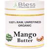 Bless International Burro organico Raw Mango 100% puro, naturale e non refined| idratante per viso, corpo e capelli | 1 LBS/450 GM Avory/White Grade A | Creams, balms, lozioni, soaps | Softens Dry & Tough Skin