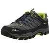 CMP Kids Rigel Low Trekking Shoes Wp, Scarpe da trekking Unisex - Bambini e ragazzi, Graffite-Marine 35UD, 37 EU