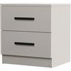 mattfy - Comodino stile nordico modello Dagna con 2 cassetti, design pratico ed elegante, colore beige, dimensioni: 40 cm larghezza x 46,5 cm altezza x 35 cm profondità