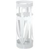DRW Ombrello rotondo con ombrello in metallo bianco 49x19x19 cm