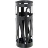 DRW Portaombrelli rotondo con ombrello in metallo nero 49 x 19 x 19 cm
