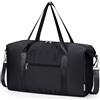Narwey Borsone da Viaggio Bagaglio a Mano Easyjet 45x36x20, Borsa da Viaggio Cabina Borsone Palestra Sportiva Weekend Ospedale per Uomo Donna 25L (Nero)