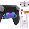 eXtremeRate Rise4 V3 Remap Kit Programmabile per ps5 Controller,Palette Metallo Back Button Paddles Tasti Aggiuntivi Cover Grip Gommato per ps5 Joystick BDM-030/040/050-Nero Blu Viola