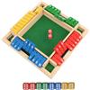 mellystore Shut The Box - Gioco da tavolo a 4 giocatori, in legno, pieghevole, gioco di dadi in legno, chiudi la scatola classica per aule, casa, feste o pub (4 colori)