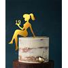 Manschin-Laserdesign Girl, birthday, statuetta per torte, topper per compleanno, compleanno delle ragazze, sweet 16, sweet 18, numero topper, compleanno, decorazione (oro a specchio su un lato), 19)