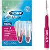 DenTek Easy Brush - 12 spazzole interdentali, ISO/misura 0, extra fine, per spazi interdentali molto stretti, con sapore di menta e tappo di protezione igienico