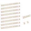 THXFUNAREA 8 Set Prezzo Tag Prezzo Display Cubi Numero Regolabile Contatore Stand Etichetta Vendita Prezzo Blocchi,Kit di cubi di Prezzo per vetrine,Per prezzatrice per negozio(Trasparente dorato)