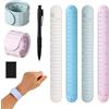 lasuroa 4pz Bracciale Block Notes, 23,8 x 3 x 0,25 cm, Bracciale Promemoria Cancellabile in Silicone Indossabili Braccialetto Lista con Penna Gomma per Studenti Infermieri Lavoro di Studio Quotidiano
