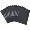 SOYIRI 12 Pezzi A4 Cartellina Portadocumenti con Clip(Nero) | Copertine per Rilegatura in Plastica per Scuola e Ufficio
