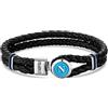 LOWELL BRACCIALE IN CUOIO ACCIAIO NAPOLI