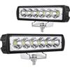 Fxlpower 2 Pezzi 15.3cm 18W Faro da Lavoro LED 12V 24V, 150° 6000K Fascio Largo Faro Supplementare IP65 Impermeabile, Faro di Retromarcia Antiriflesso per Trattore, Camion, Furgone, Escavatore, Fuoristrada