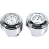 Akozon Orologio Manubrio, 7 8 1 Orologio Quadrante Orologio Moto 1 Paio di Orologi Manubrio per Termometro Temp White