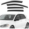 GEARMONSTER Set di 4 deflettori d'aria compatibili con VW Golf 7/VII 2014-2020, adesivi per finestrini auto, protezione dalla pioggia, nero