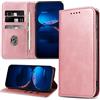 DENDICO Cover per Redmi Note 10 5G / Xiaomi Poco M3 PRO 5G, Antiurto Custodia a Libro in PU Pelle, Protettiva Portafoglio Cover per Redmi Note 10 5G / Xiaomi Poco M3 PRO 5G, Oro Rosa