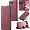 Sojlecyu Cover per Google Pixel 9a Custodia, a Libro Portafoglio in Premium Pelle PU Porta Carte Flip Case Supporto Protezione Case Cover per Google Pixel 9a, Vino Rosso