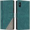 Radoo Cover per Xiaomi Redmi 9A / 9AT, Custodia in PU Pelle Portafoglio Flip Chiusura Magnetica Antiurto Funzione Scomparti, con Slot Schede Supporto Pieghevole per Xiaomi Redmi 9A / 9AT (Verde)