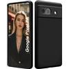ISOI - Cover per Google Pixel 7a, Custodia Morbida in Silicone Liquido, Protezione Completa Antiurto Ultra Sottile per il Corpo - Nero