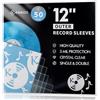 KMKOII 50 Pz. Buste Vinili 33 Giri Esterne, Buste per Vinili 33 Giri Trasparenti per Singoli e Doppi LPs, Buste Vinile 33 Giri per 12 Pollici Dischi, Protezione Polipropilene Vinile Copertine Cover