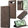 Sojlecyu Cover per Google Pixel 8a Custodia, a Libro Portafoglio in Premium Pelle PU Porta Carte Flip Case Supporto Protezione Case Cover per Google Pixel 8a, Caffè