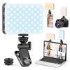 qirita Luce Selfie per Telefono, 120 Led Luce per Foto con Clip, Selfie Ring Light con 2500-9000k 3 Modalità, Luce per Video con Batteria da 3000 mAh, Luce Fotocamera per Phone/iPad/Computer/Laptop/Tablet