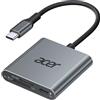 acer Lettore di Schede SD 4.0 con 100W PD, UHS-II 312MB/s | Lettore di Schede SD USB C,Adattatore di Memoria Esterna Micro SD Compatibile con iPhone series 17/16, iPad MacBook Pro,ecc.