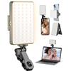 qirita Luce Selfie, Dimmerabile 2500-9000K CRI95+ Luce Della Fotocamera, Luce Per Foto con Ricaricabile 3000 mAh Batteria, Luce per Video Conferenza Lampada per Foto per iPhone, iPad, Laptop, Fotocamera